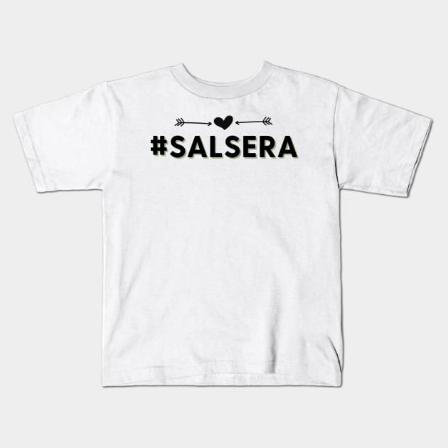 Salsera - Social Latin Dance Design Kids T-Shirt by Liniskop